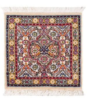 Alfombra persa - Clásica - Real - 30 x 30 cm - multicolor