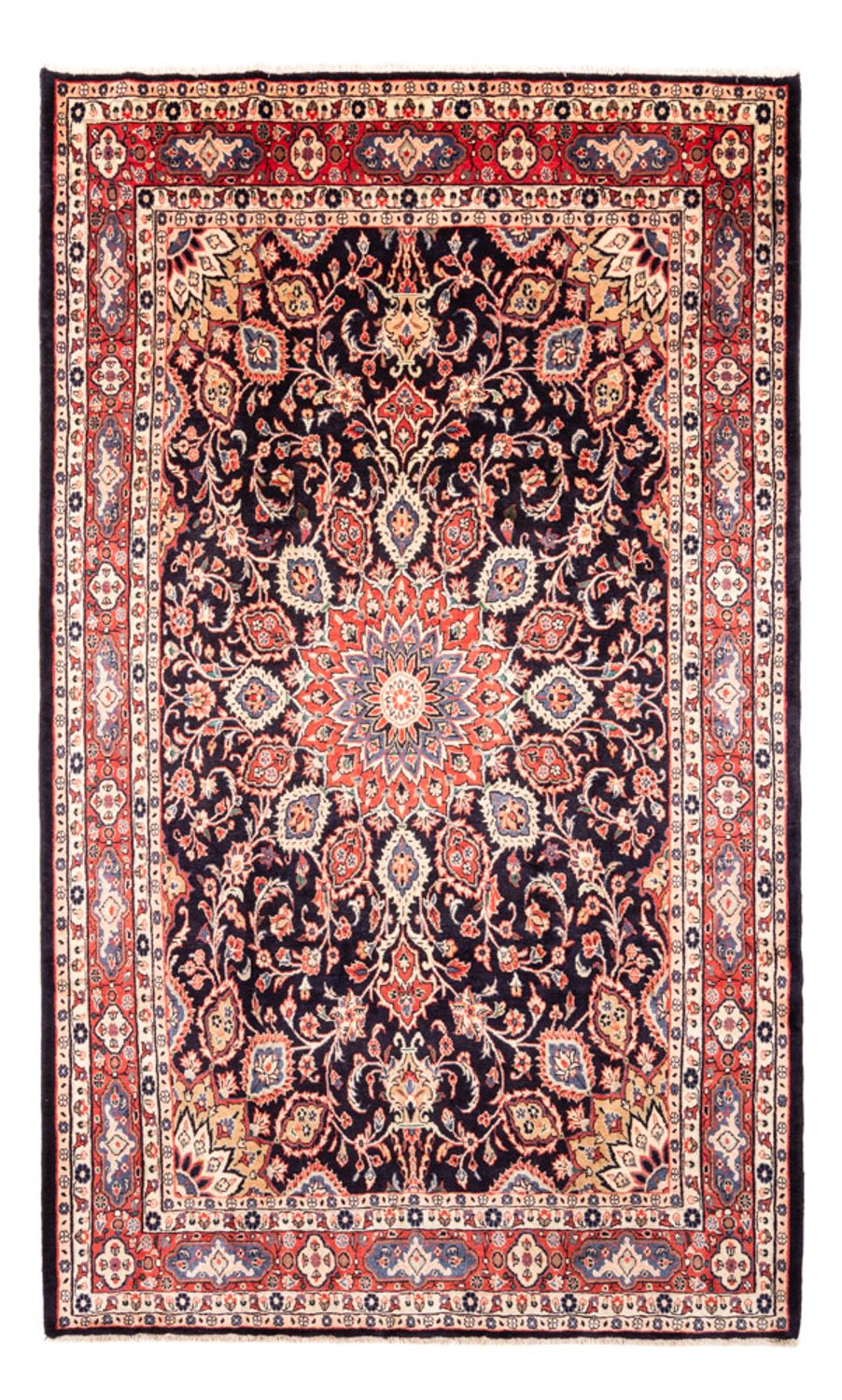 Alfombra persa - Nómada - Real - 334 x 209 cm - azul oscuro