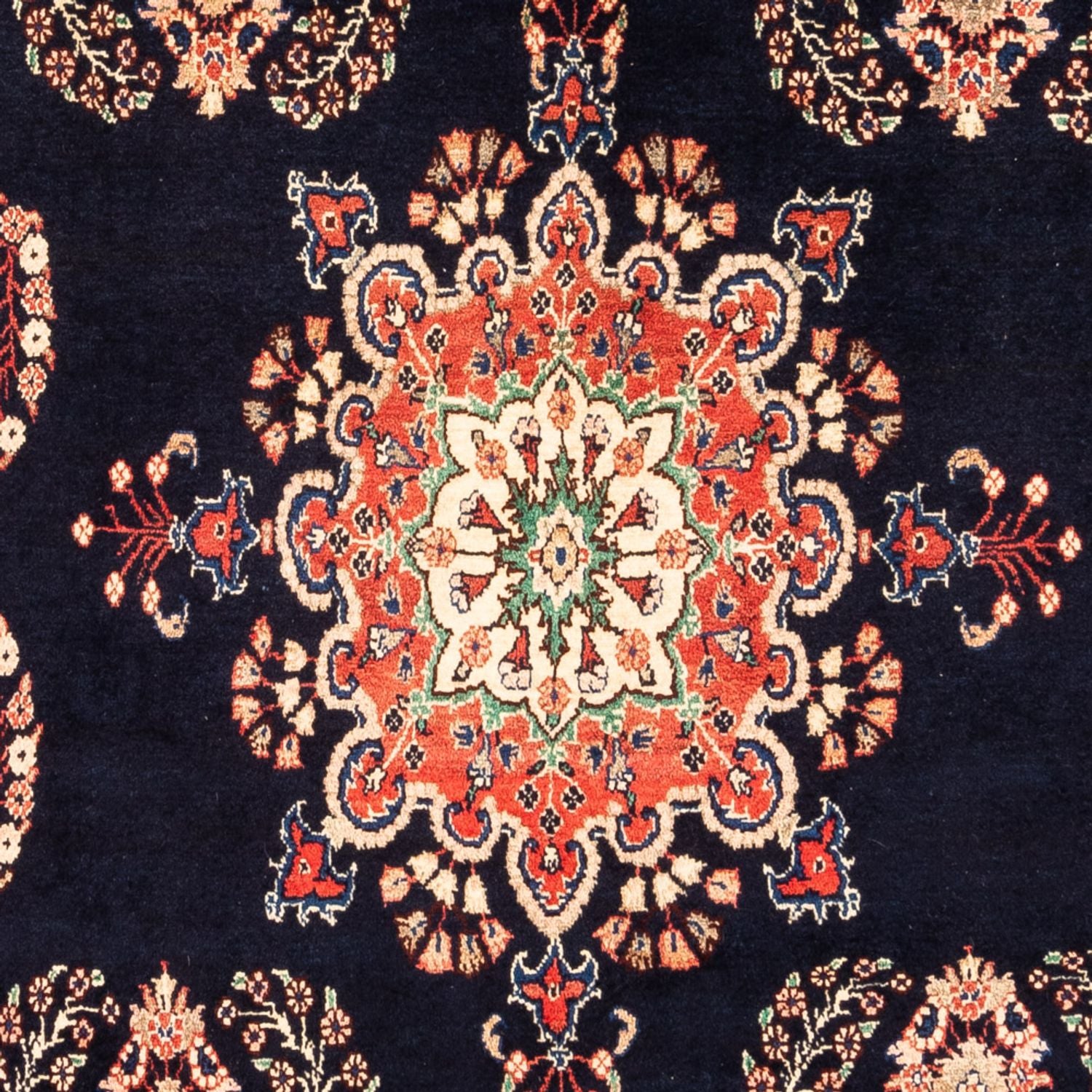Alfombra persa - Nómada - Real - 290 x 195 cm - azul oscuro