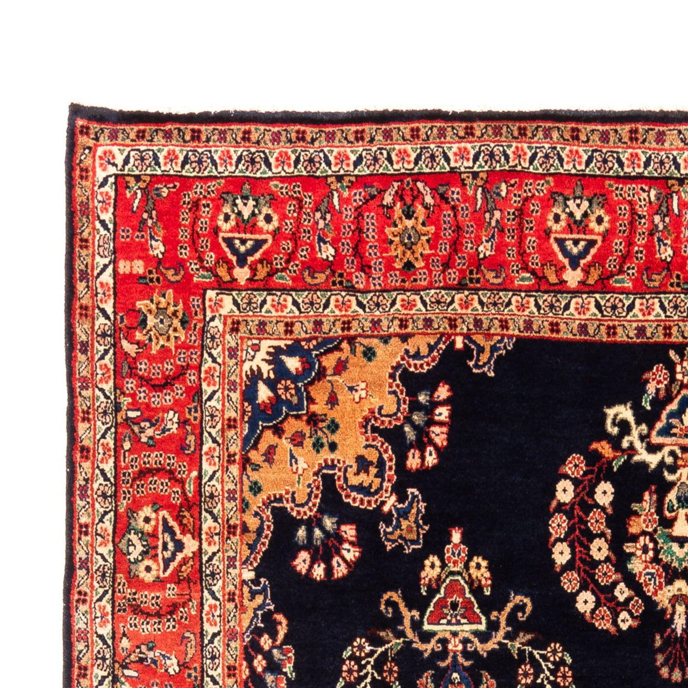 Alfombra persa - Nómada - Real - 290 x 195 cm - azul oscuro