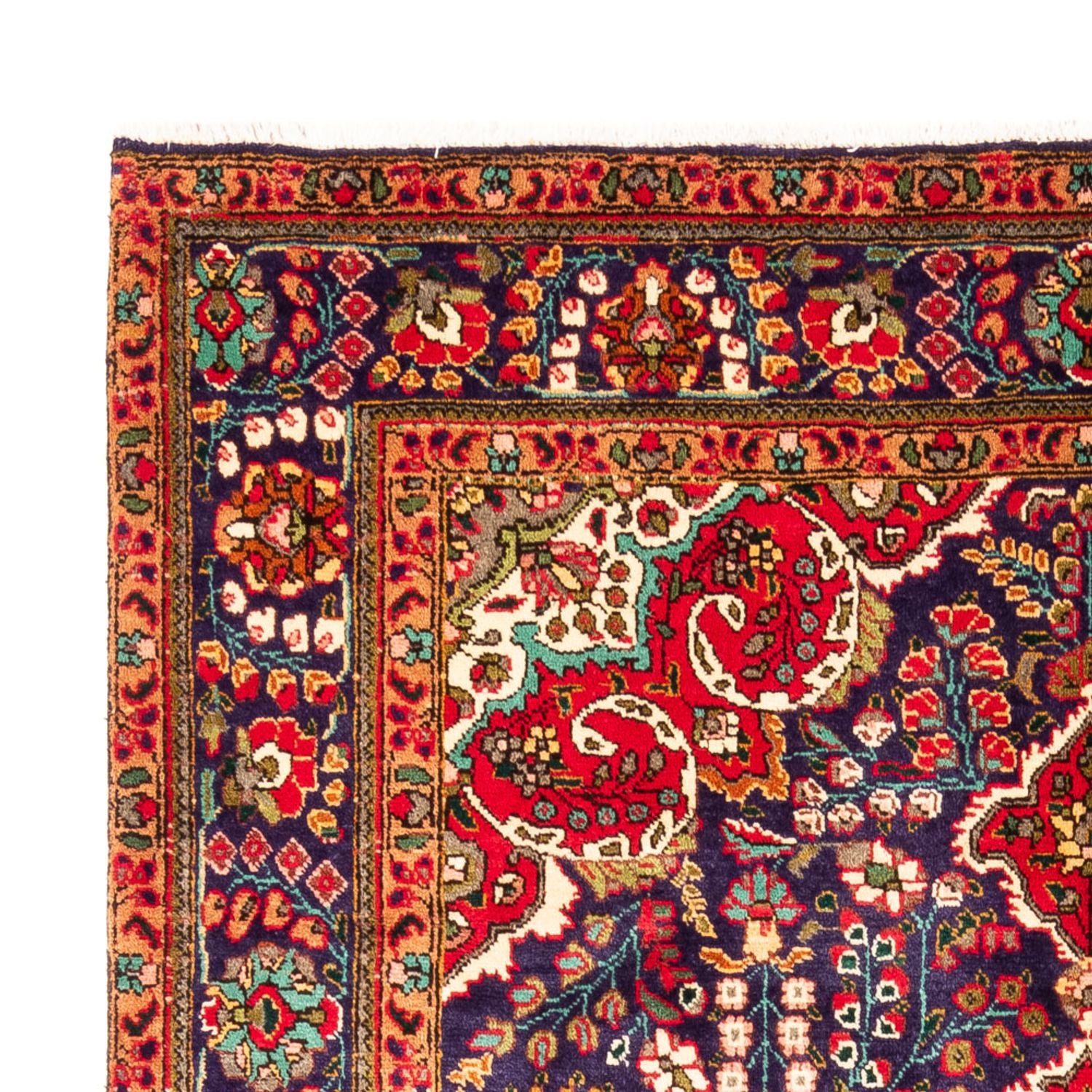 Alfombra persa - Tabriz - 300 x 206 cm - azul oscuro