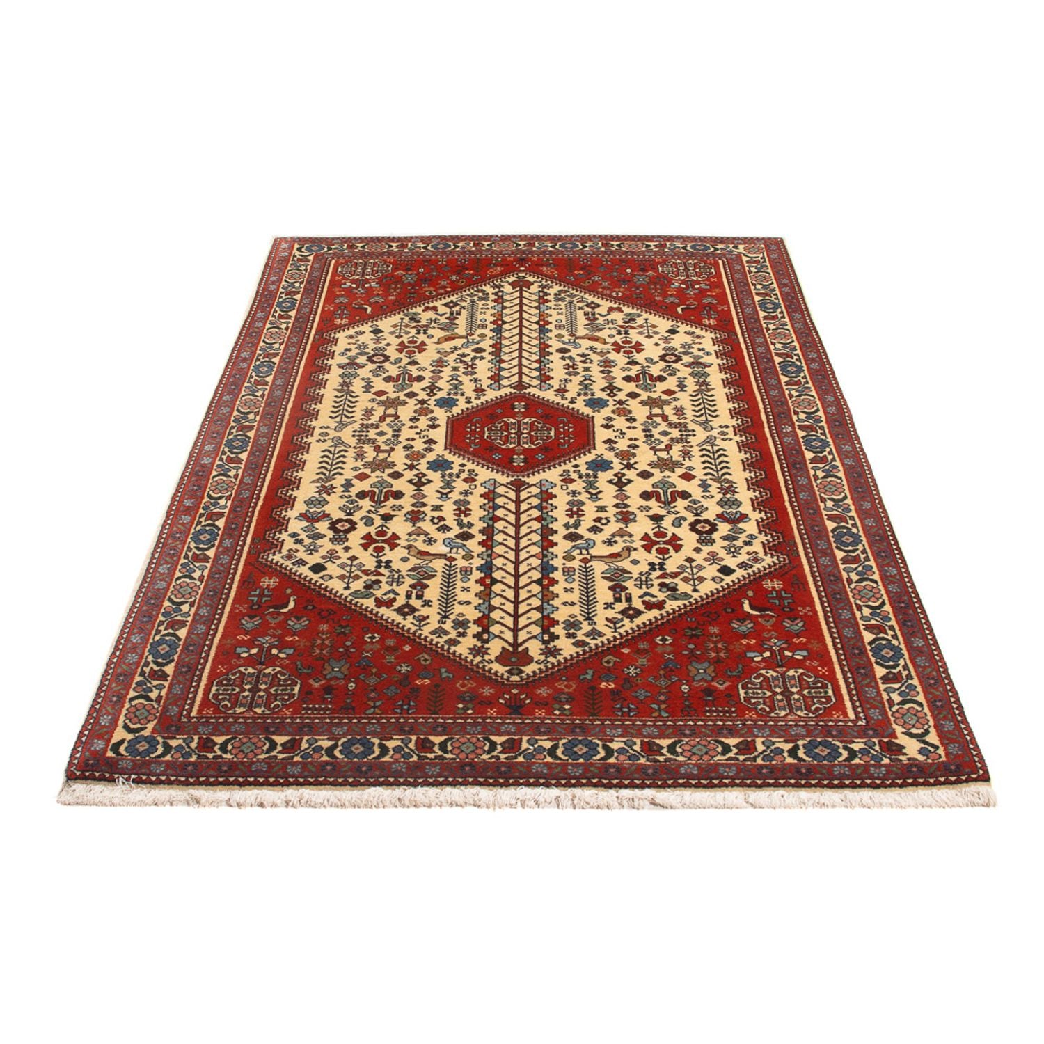 Alfombra persa - Nómada - 154 x 100 cm - crema