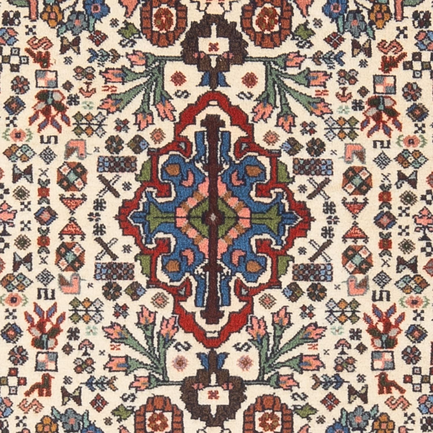 Alfombra persa - Nómada - 140 x 106 cm - crema