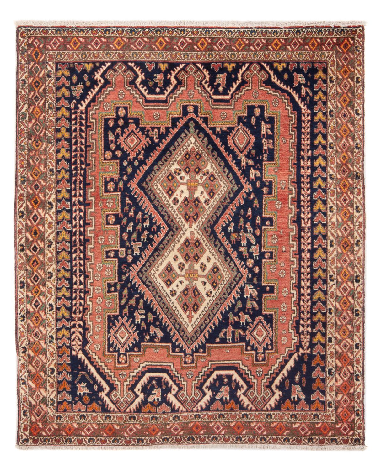 Alfombra persa - Nómada - 167 x 133 cm - rojo