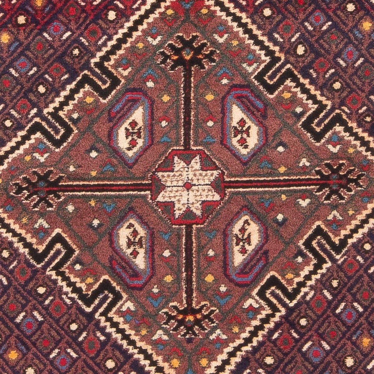 Alfombra persa - Nómada - 170 x 128 cm - azul oscuro
