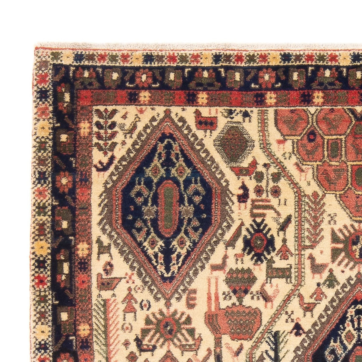 Alfombra persa - Nómada - 178 x 140 cm - crema