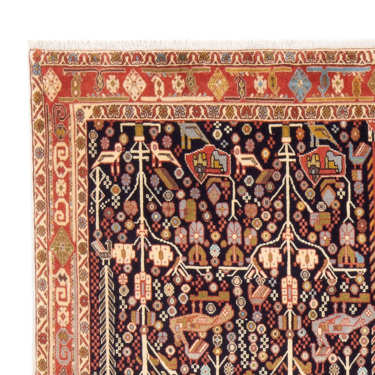 Alfombra persa - Nómada - 200 x 154 cm - azul oscuro