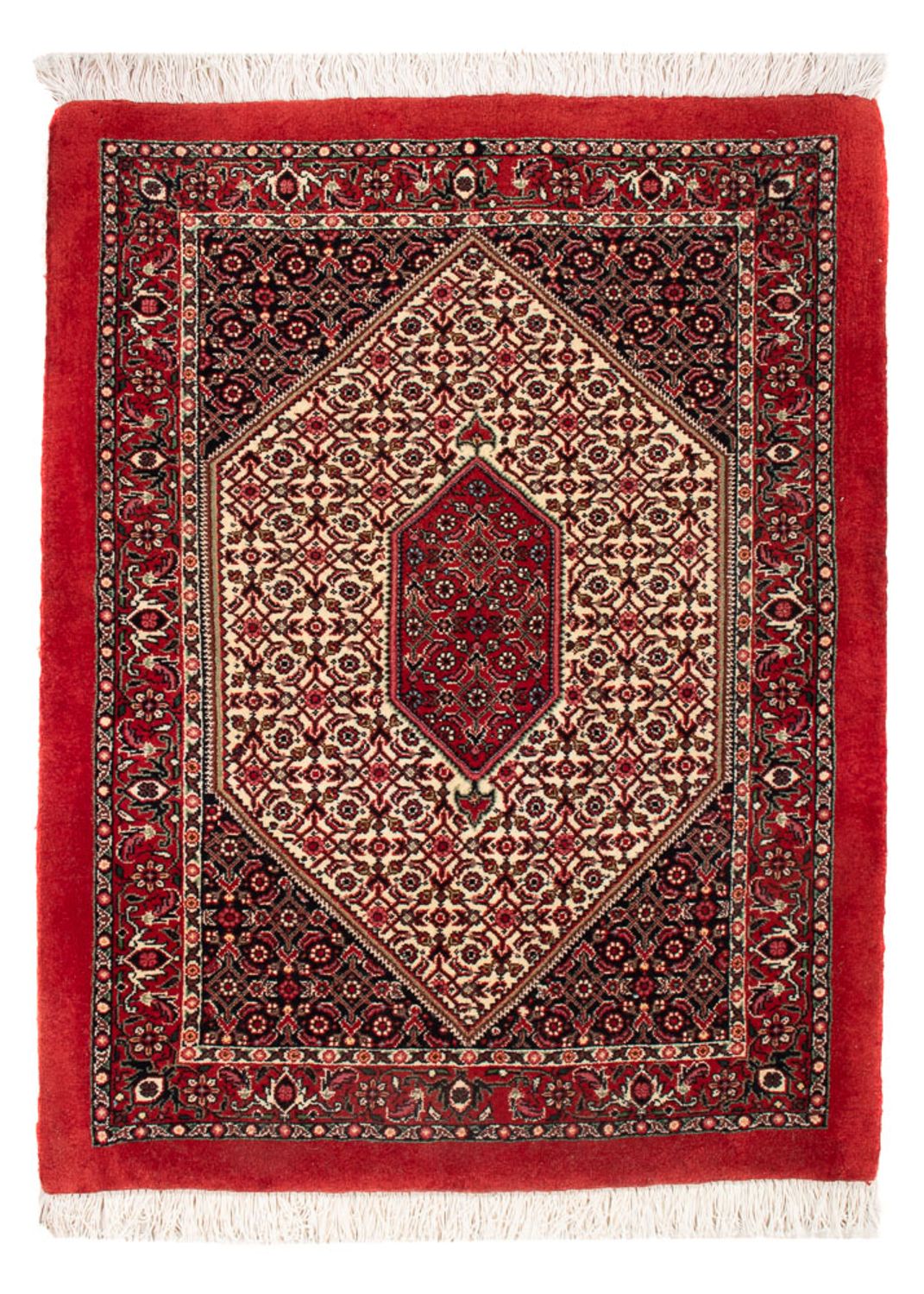 Alfombra persa - Bidjar - 90 x 77 cm - crema