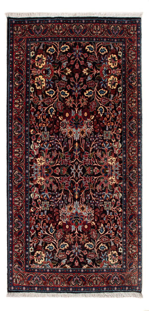 Alfombra persa - Bidjar - 117 x 60 cm - azul oscuro