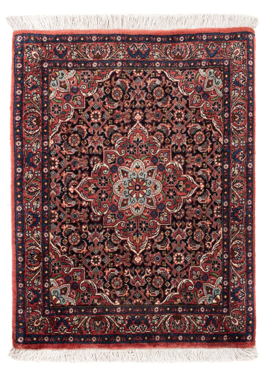Alfombra persa - Bidjar - 67 x 50 cm - azul oscuro