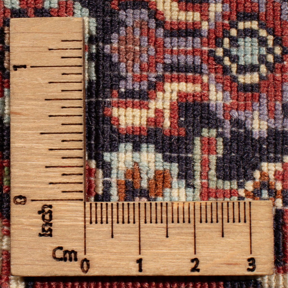 Alfombra persa - Bidjar - 68 x 52 cm - azul oscuro