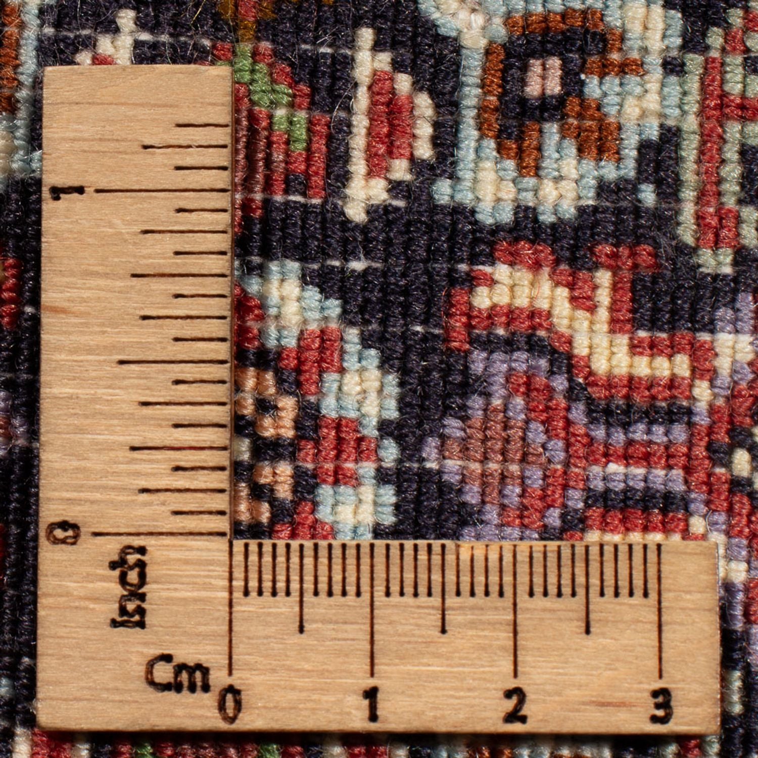 Alfombra persa - Bidjar - 70 x 50 cm - azul oscuro