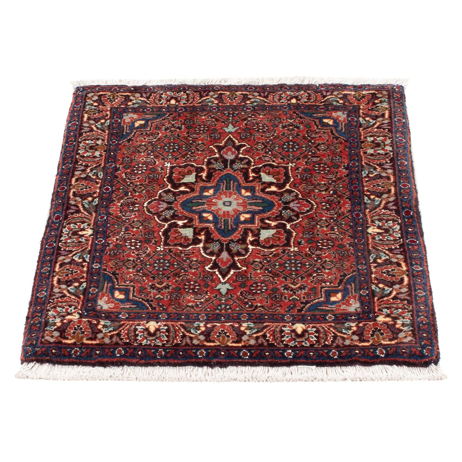 Alfombra persa - Bidjar - 60 x 50 cm - rojo