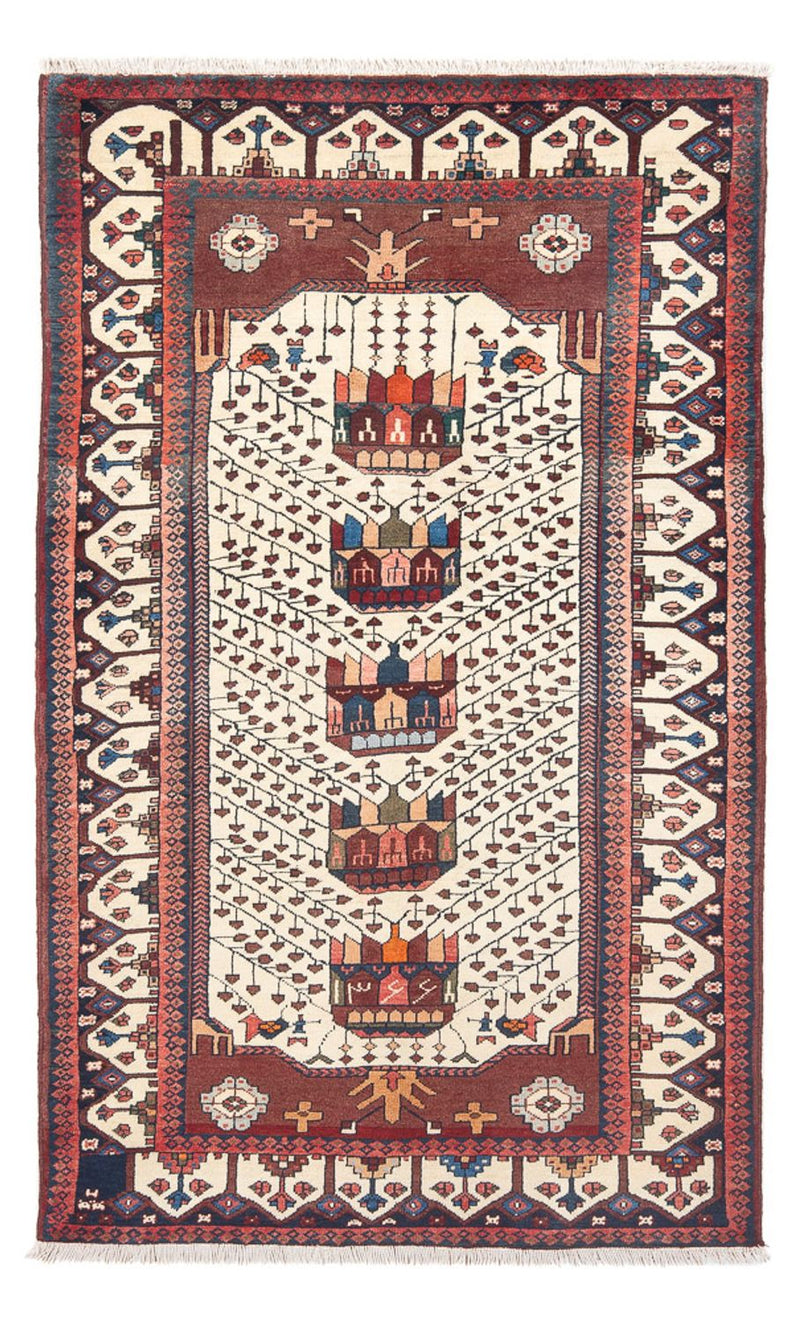 Alfombra persa - Nómada - 206 x 124 cm - crema