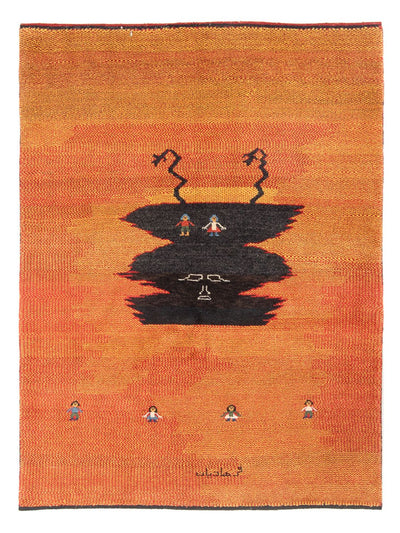 Gabbeh persa Alfombra 150x196cm - Perserteppich Wollteppich