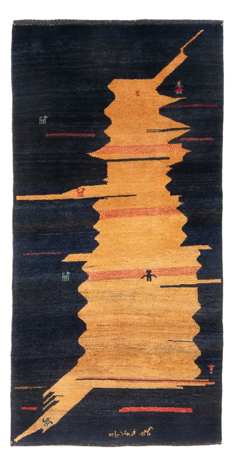 Alfombra de pasillo Alfombra Gabbeh - Persa - 200 x 104 cm - multicolor