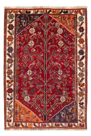 Alfombra persa - Nómada - 192 x 130 cm - rojo