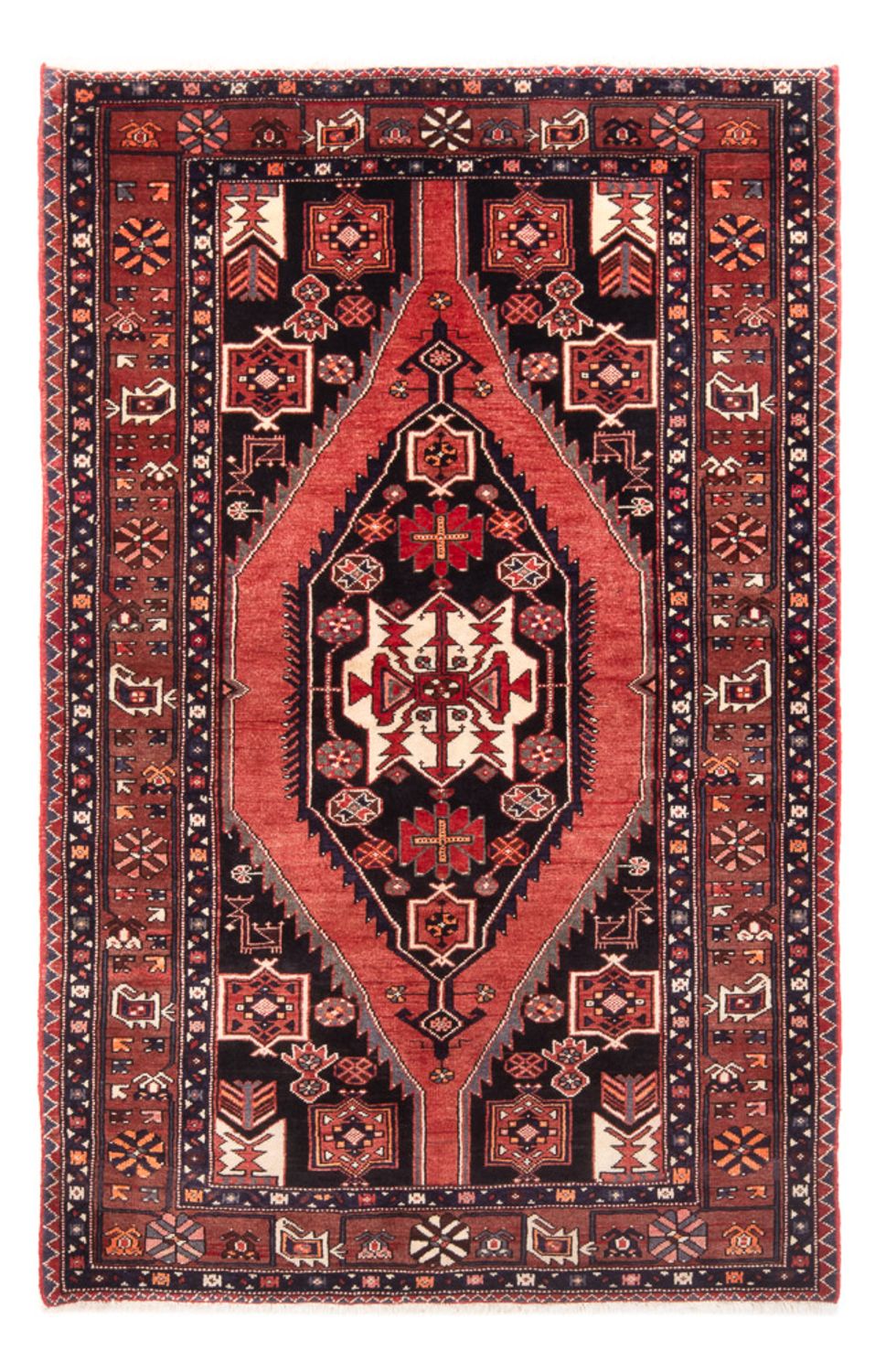 Alfombra persa - Nómada - 226 x 143 cm - azul oscuro