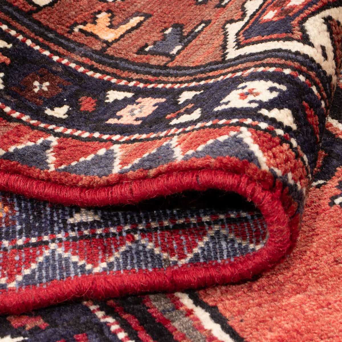 Alfombra persa - Nómada - 226 x 143 cm - azul oscuro