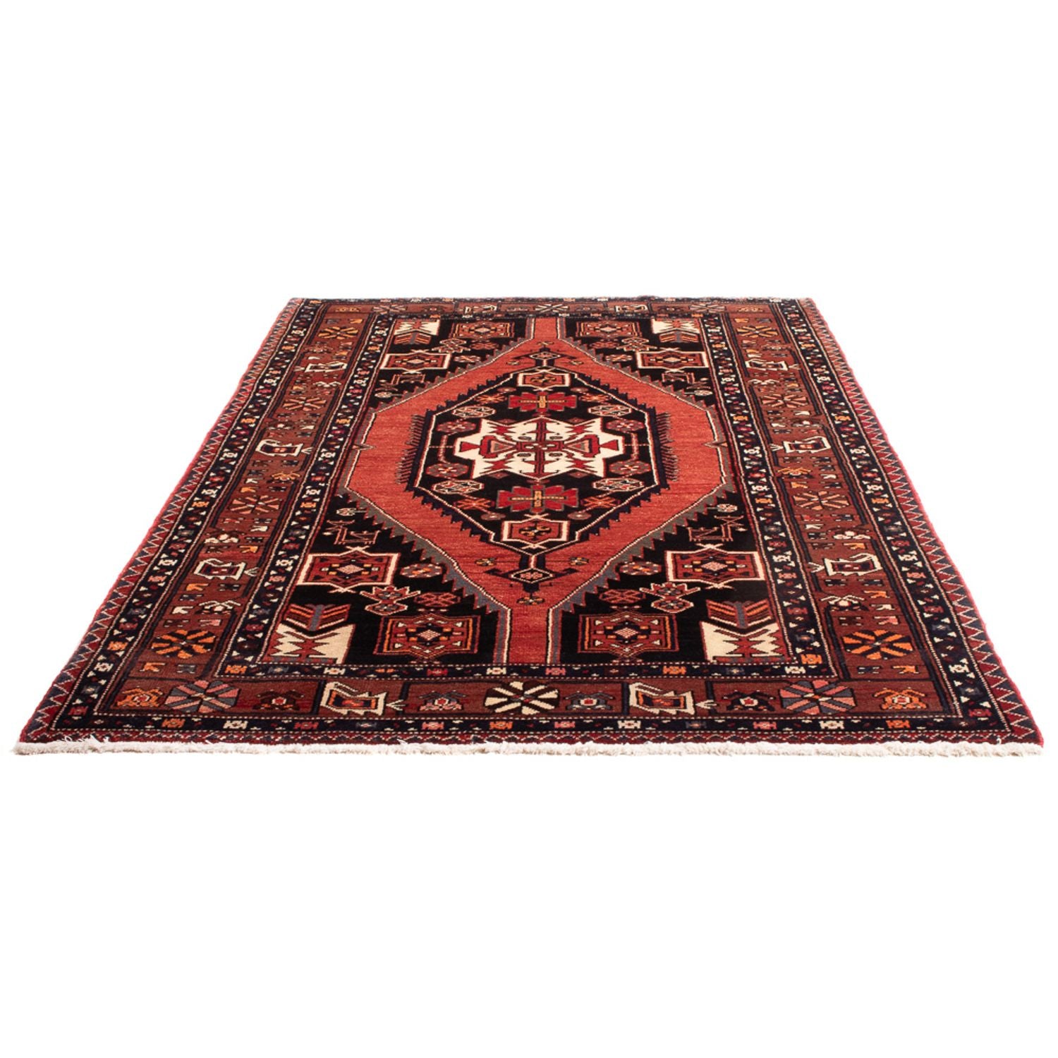 Alfombra persa - Nómada - 226 x 143 cm - azul oscuro