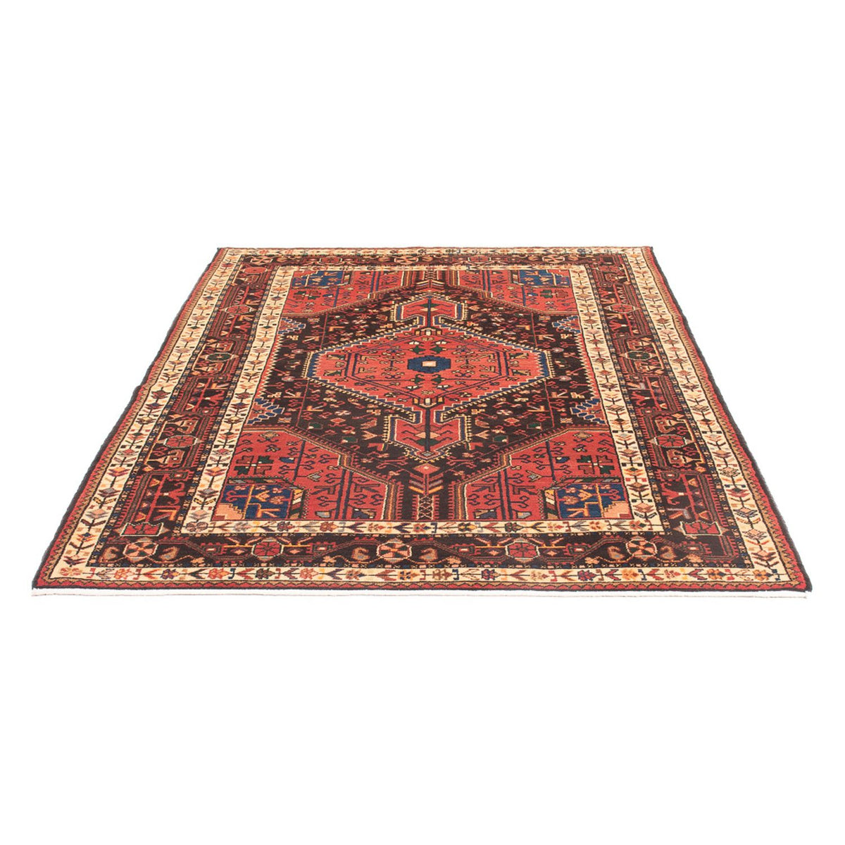 Alfombra persa - Nómada - 215 x 144 cm - rojo claro