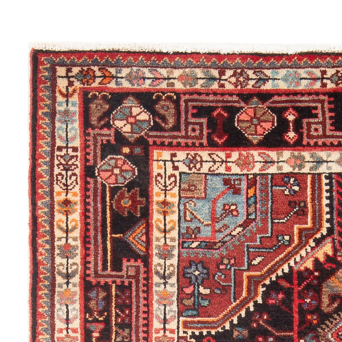 Alfombra persa - Nómada - Real - 188 x 120 cm - azul oscuro