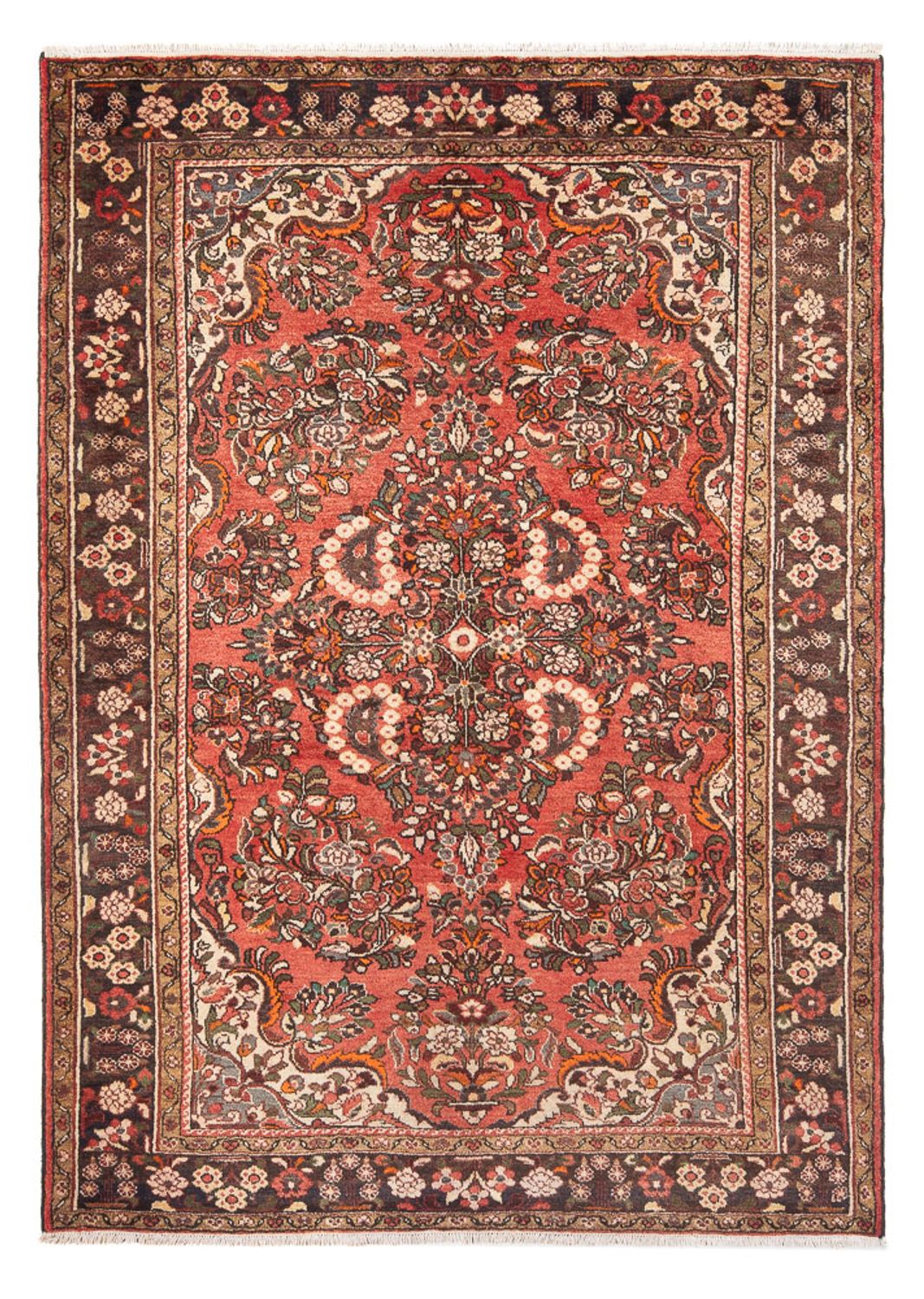 Alfombra persa - Nómada - Real - 219 x 155 cm - rojo