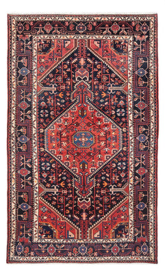 Alfombra persa - Nómada - Real - 234 x 135 cm - azul oscuro