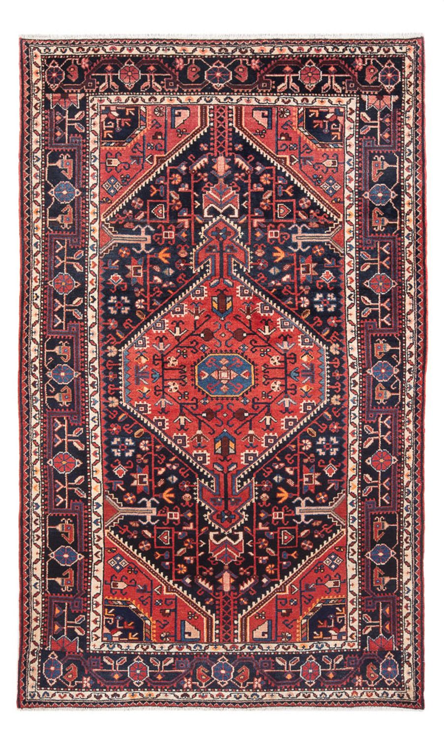 Alfombra persa - Nómada - Real - 234 x 135 cm - azul oscuro