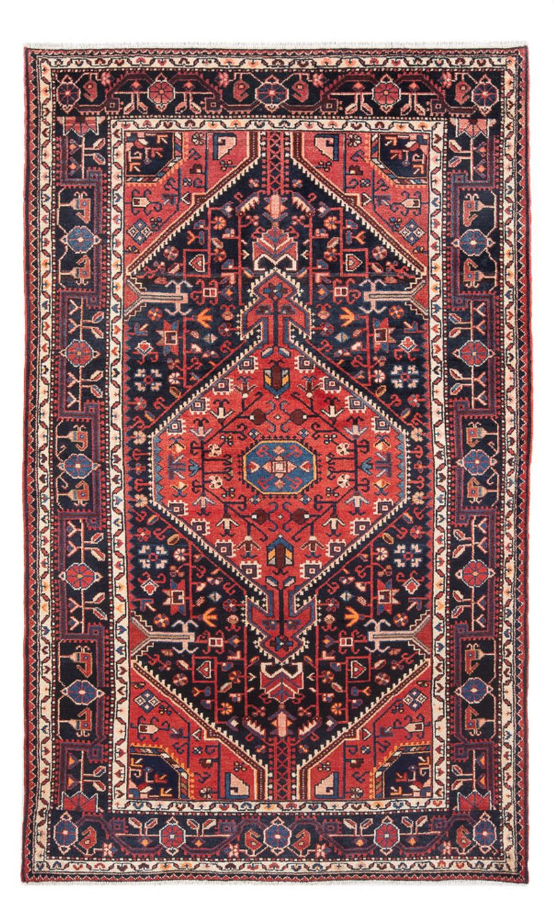 Alfombra persa - Nómada - Real - 234 x 135 cm - azul oscuro