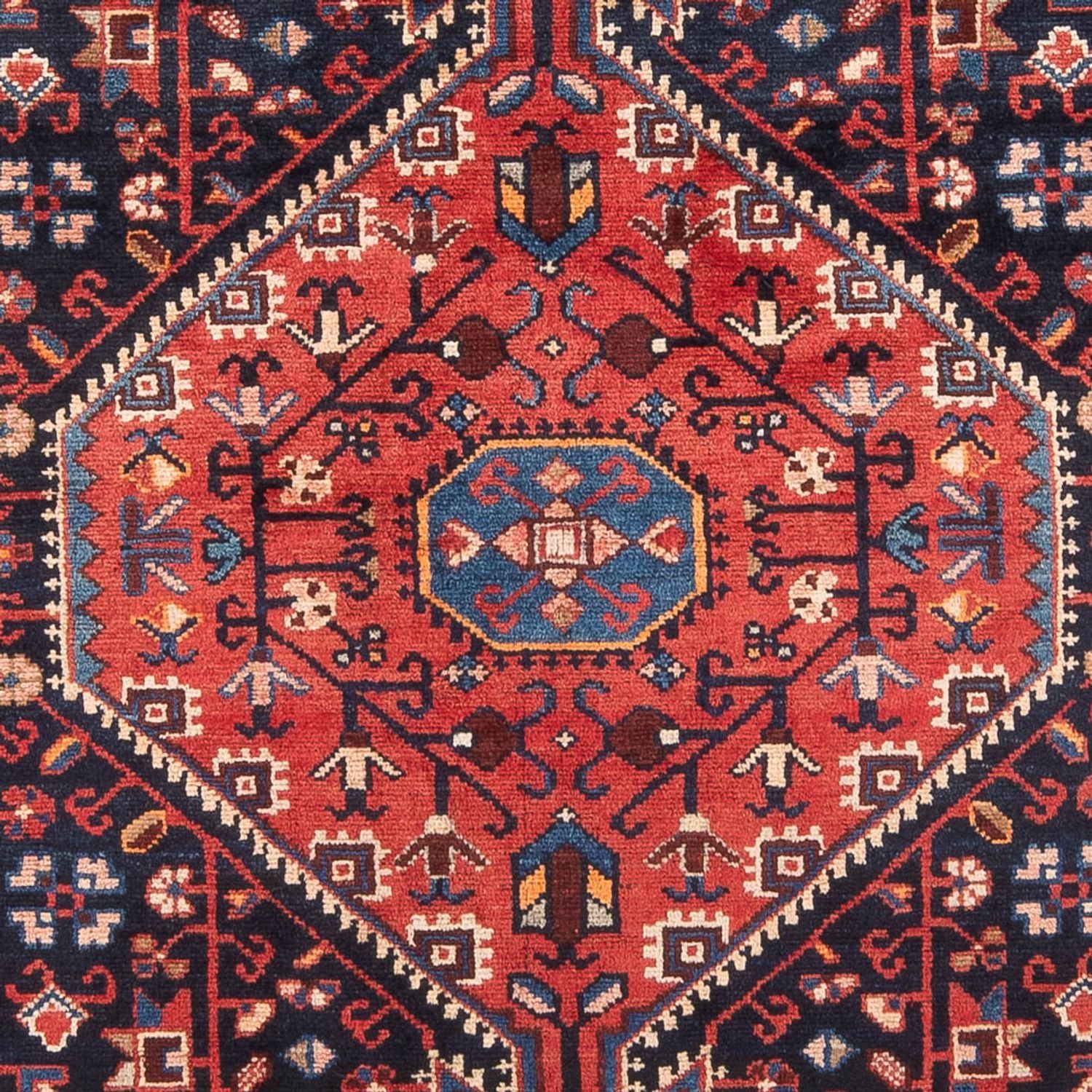 Alfombra persa - Nómada - Real - 234 x 135 cm - azul oscuro