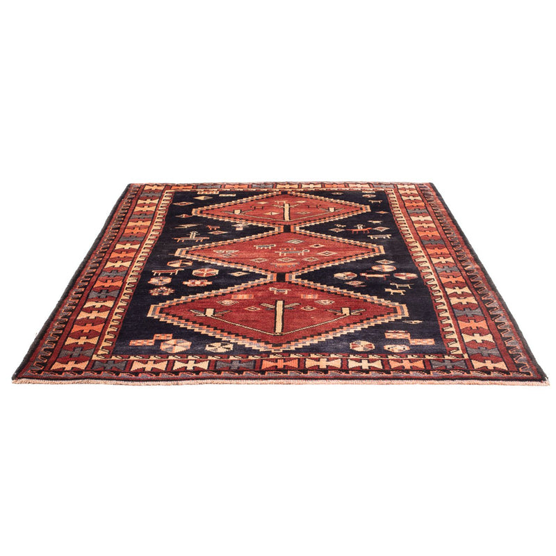 Alfombra persa - Nómada - Real - 188 x 149 cm - azul oscuro