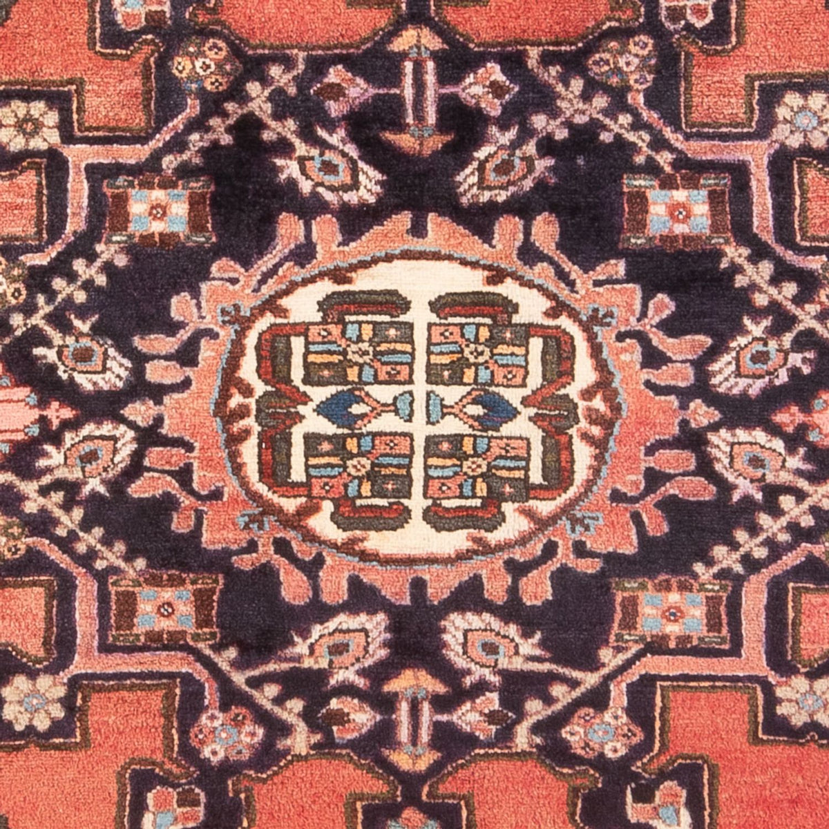 Alfombra persa - Nómada - Real - 188 x 133 cm - naranja