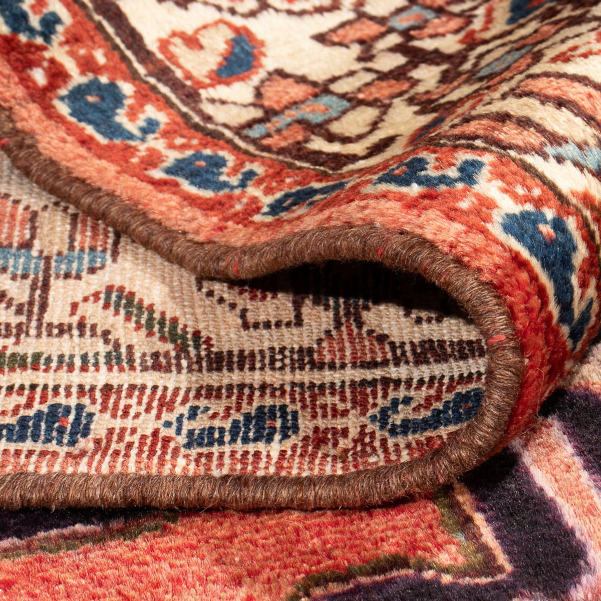 Alfombra persa - Nómada - Real - 188 x 133 cm - naranja