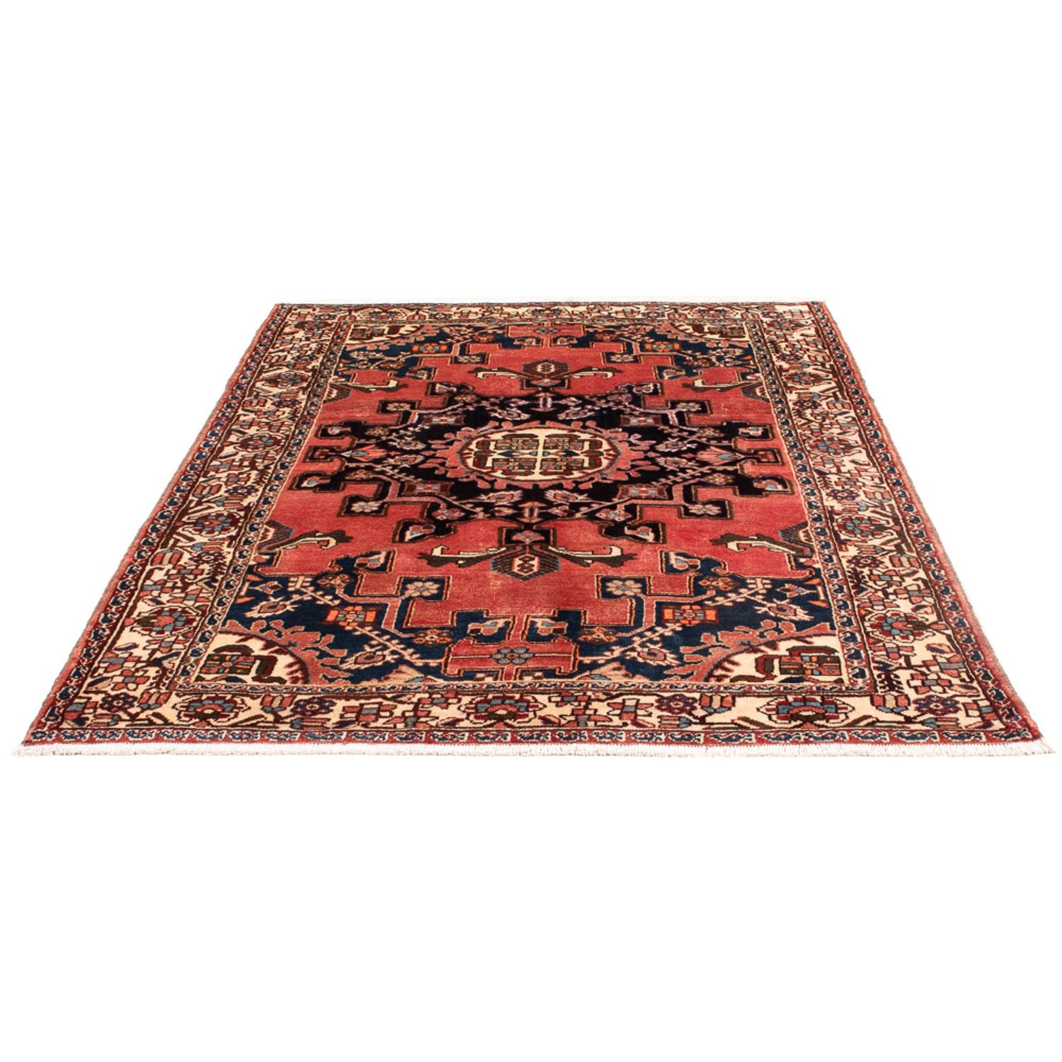 Alfombra persa - Nómada - Real - 188 x 133 cm - naranja