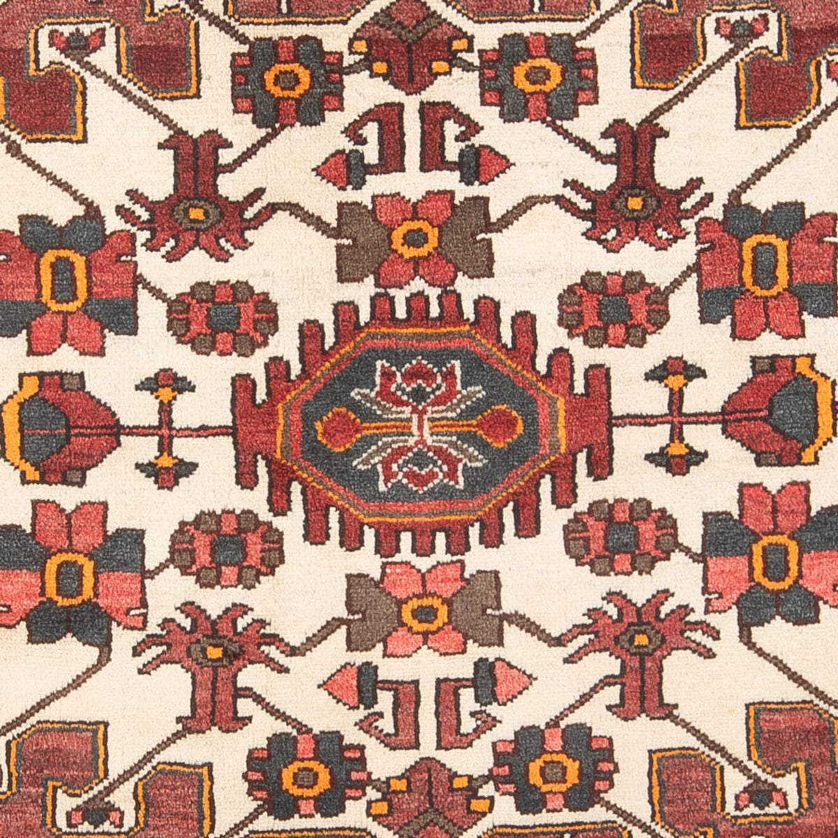 Alfombra persa - Nómada - Real - 209 x 134 cm - rojo