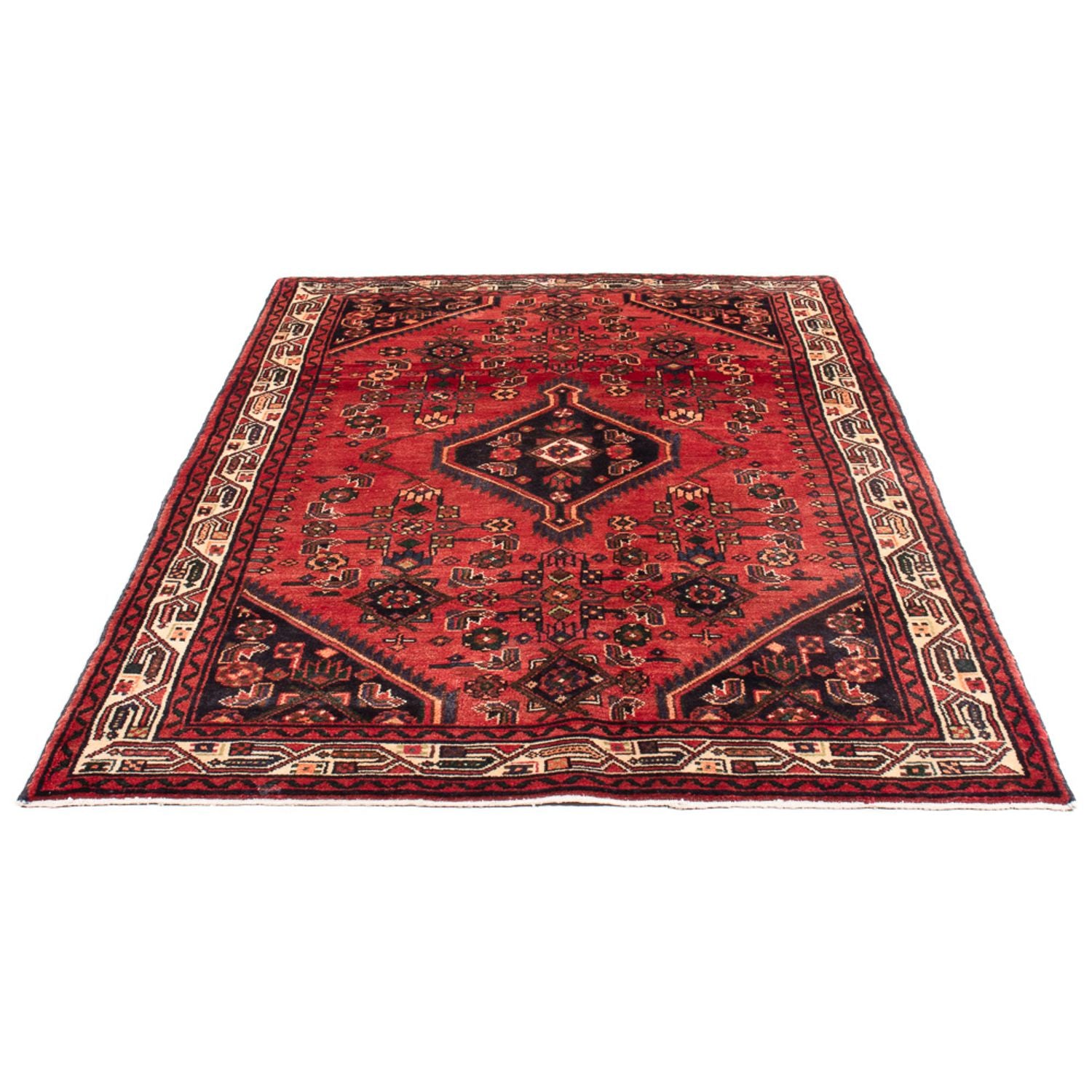Alfombra persa - Nómada - Real - 217 x 129 cm - rojo