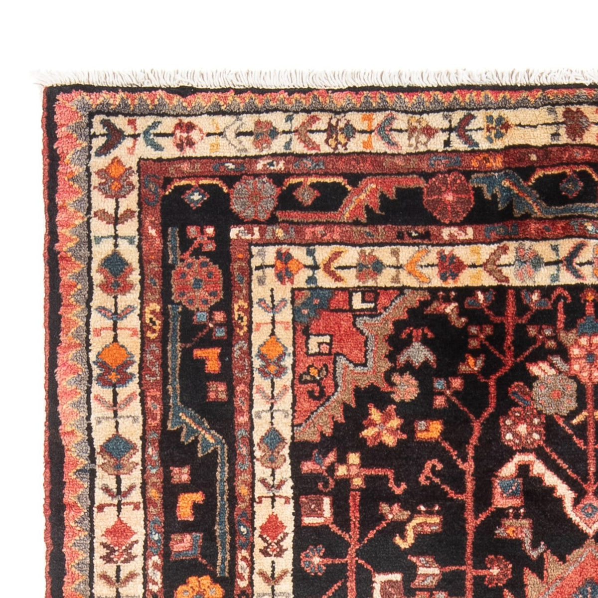 Alfombra persa - Nómada - Real - 205 x 123 cm - azul oscuro