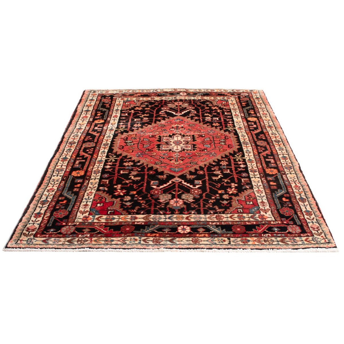 Alfombra persa - Nómada - Real - 205 x 123 cm - azul oscuro