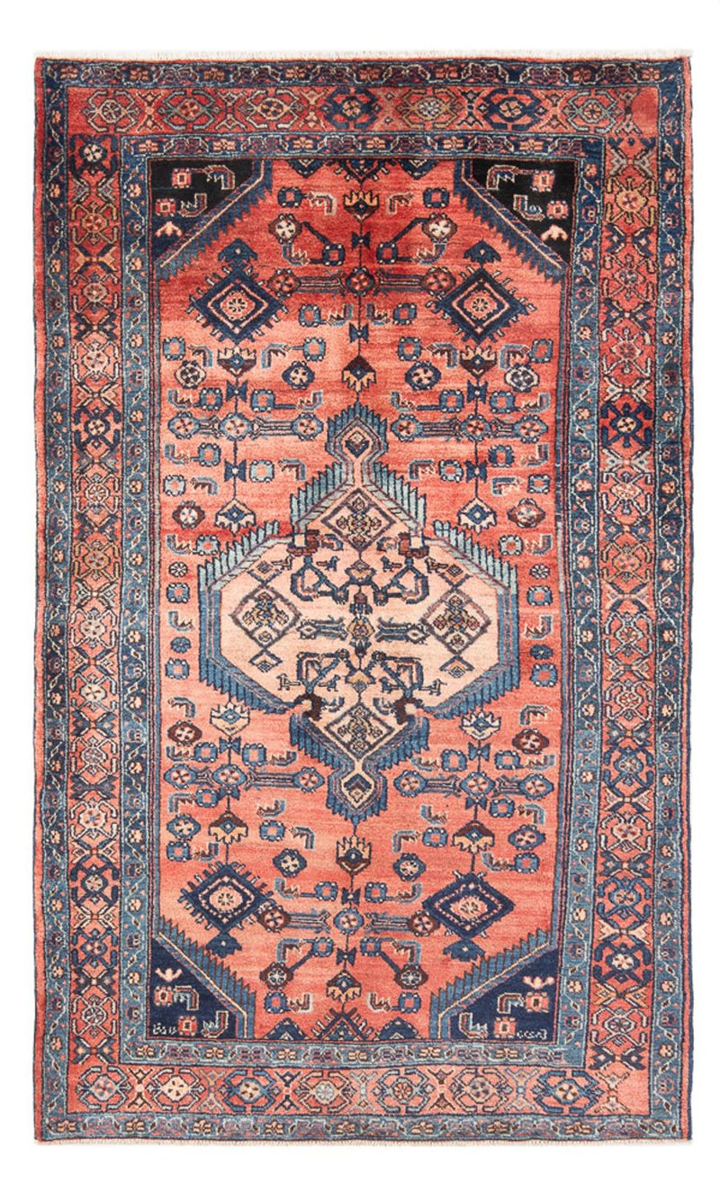 Alfombra persa - Nómada - Real - 217 x 133 cm - naranja