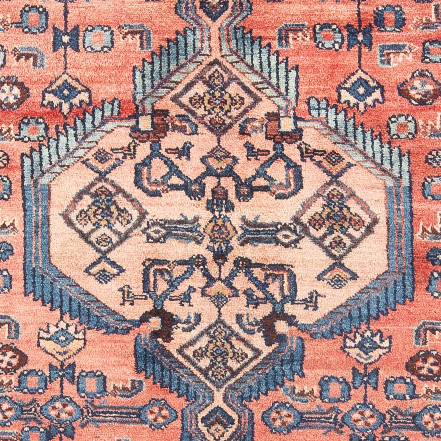 Alfombra persa - Nómada - Real - 217 x 133 cm - naranja