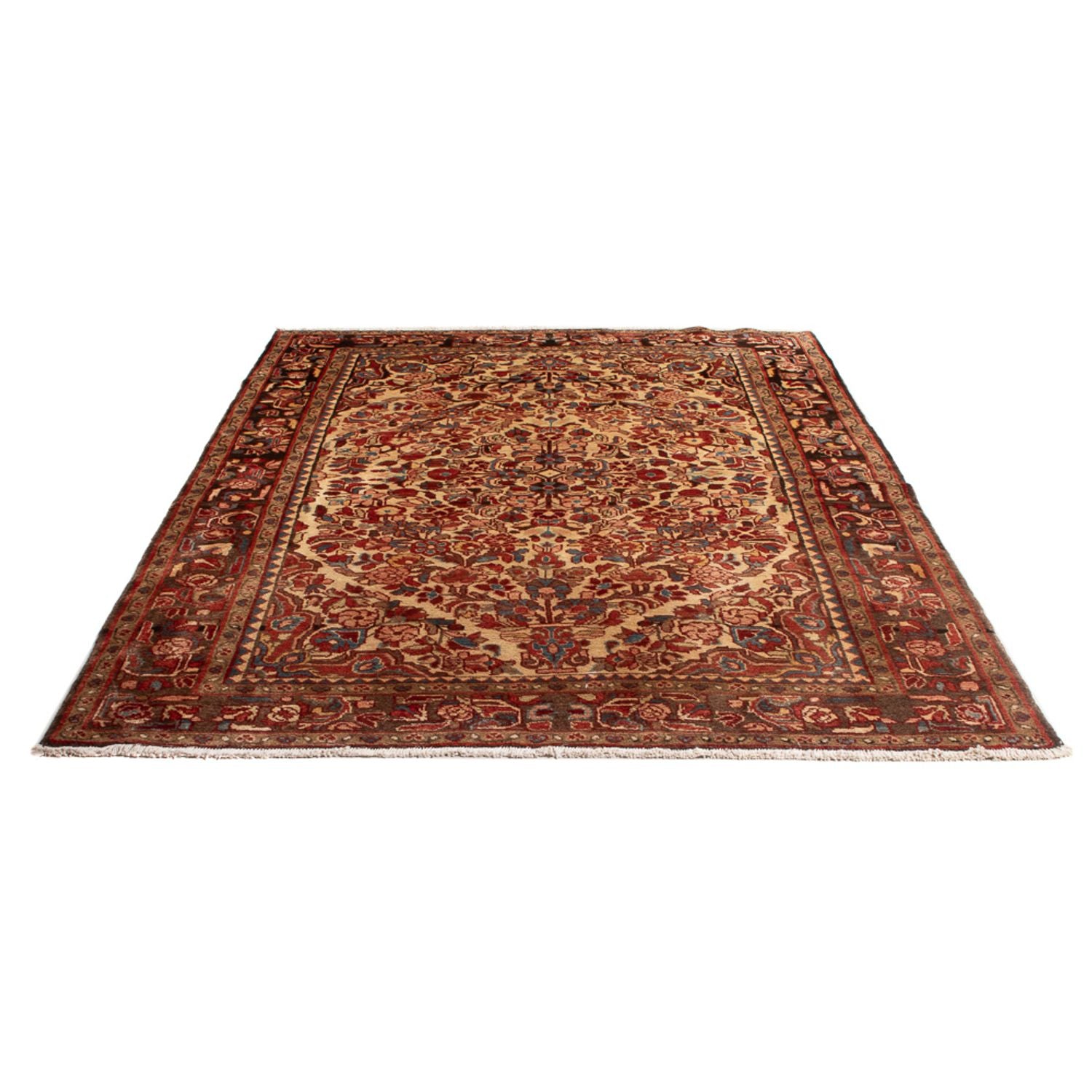 Alfombra persa - Nómada - Real - 214 x 152 cm - crema