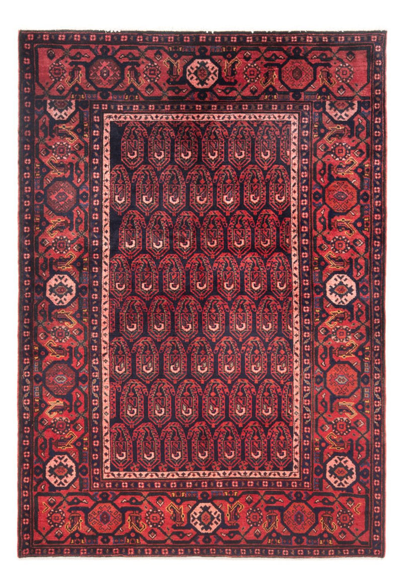 Alfombra persa - Nómada - Real - 203 x 138 cm - azul oscuro