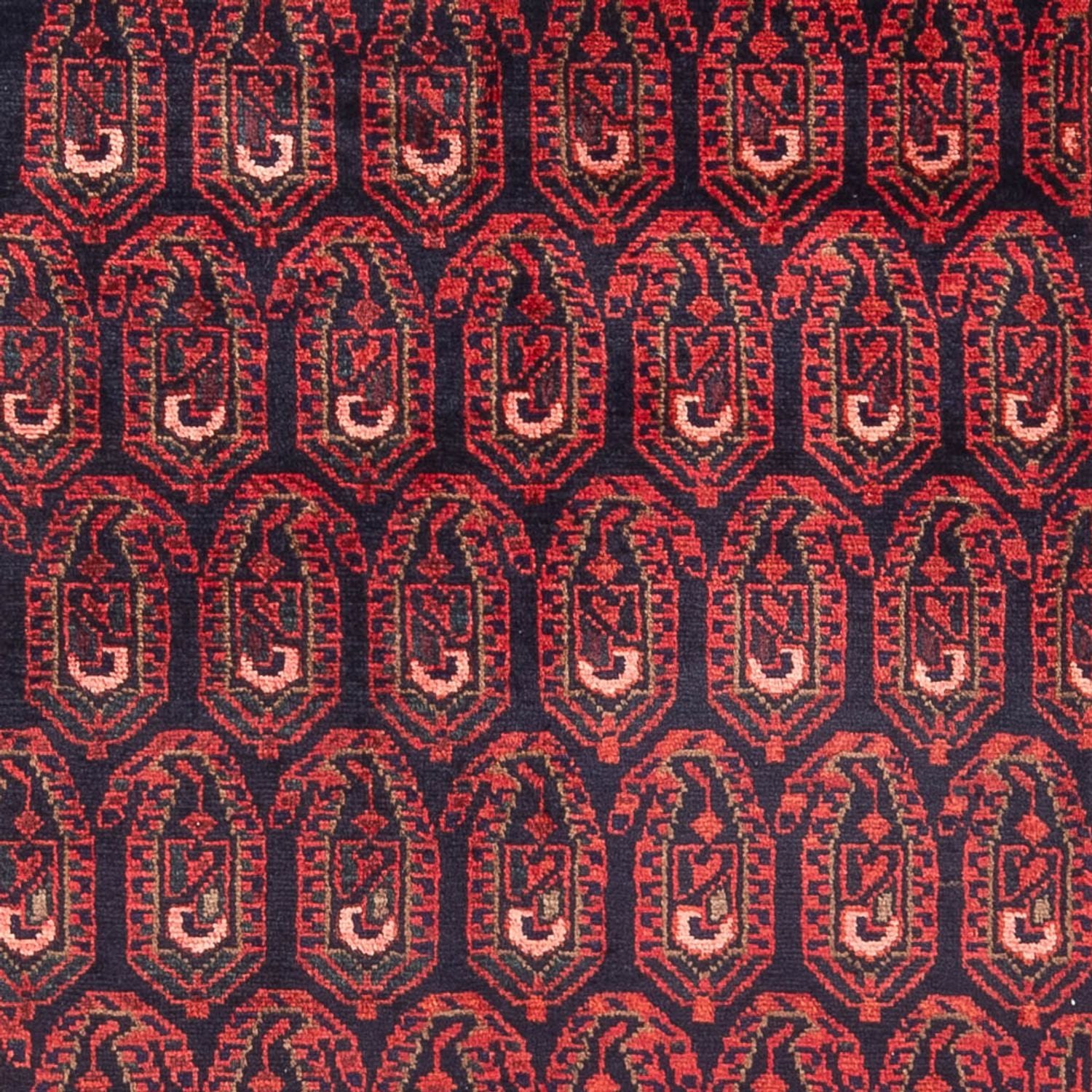 Alfombra persa - Nómada - Real - 203 x 138 cm - azul oscuro