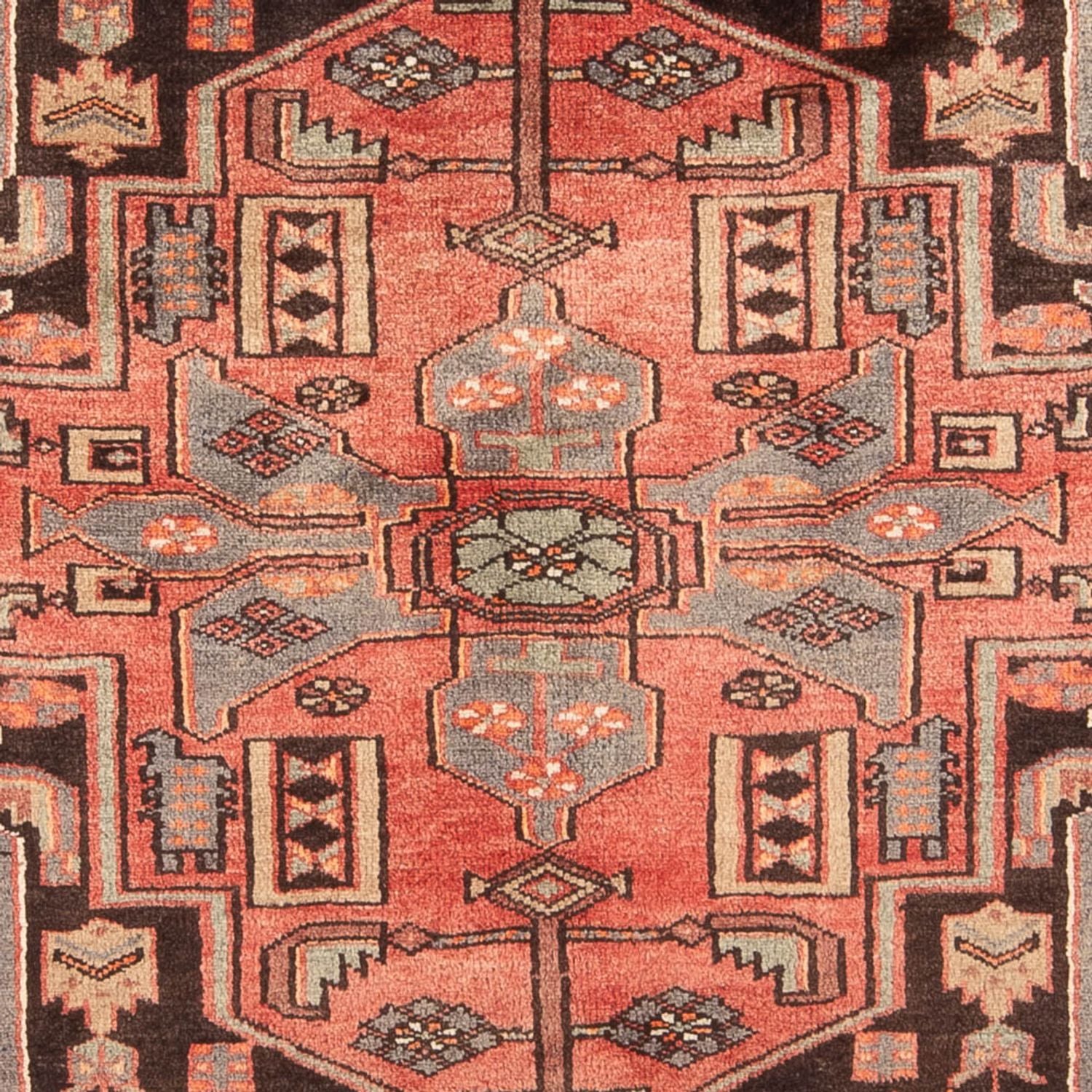 Alfombra persa - Nómada - Real - 221 x 141 cm - rojo