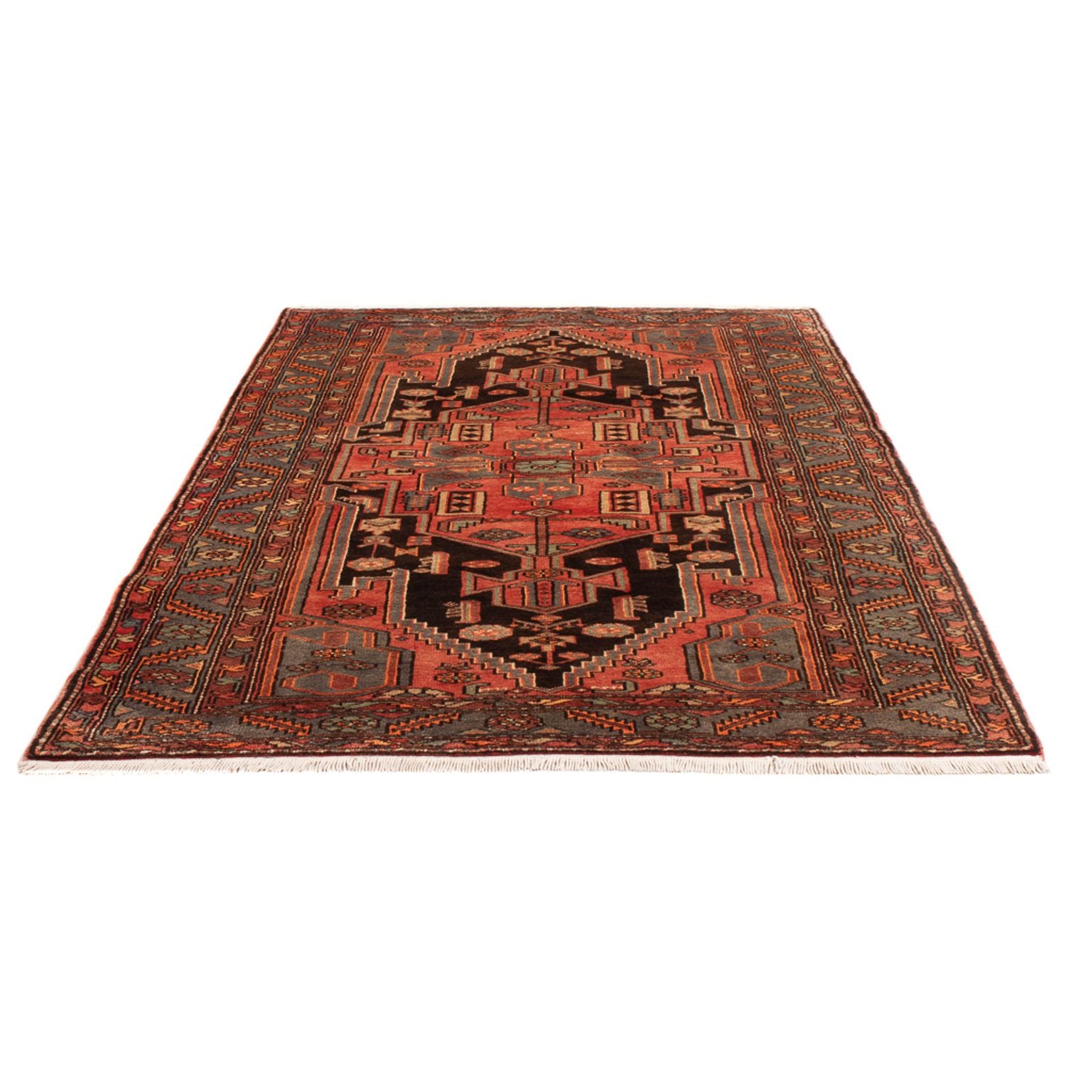 Alfombra persa - Nómada - Real - 221 x 141 cm - rojo