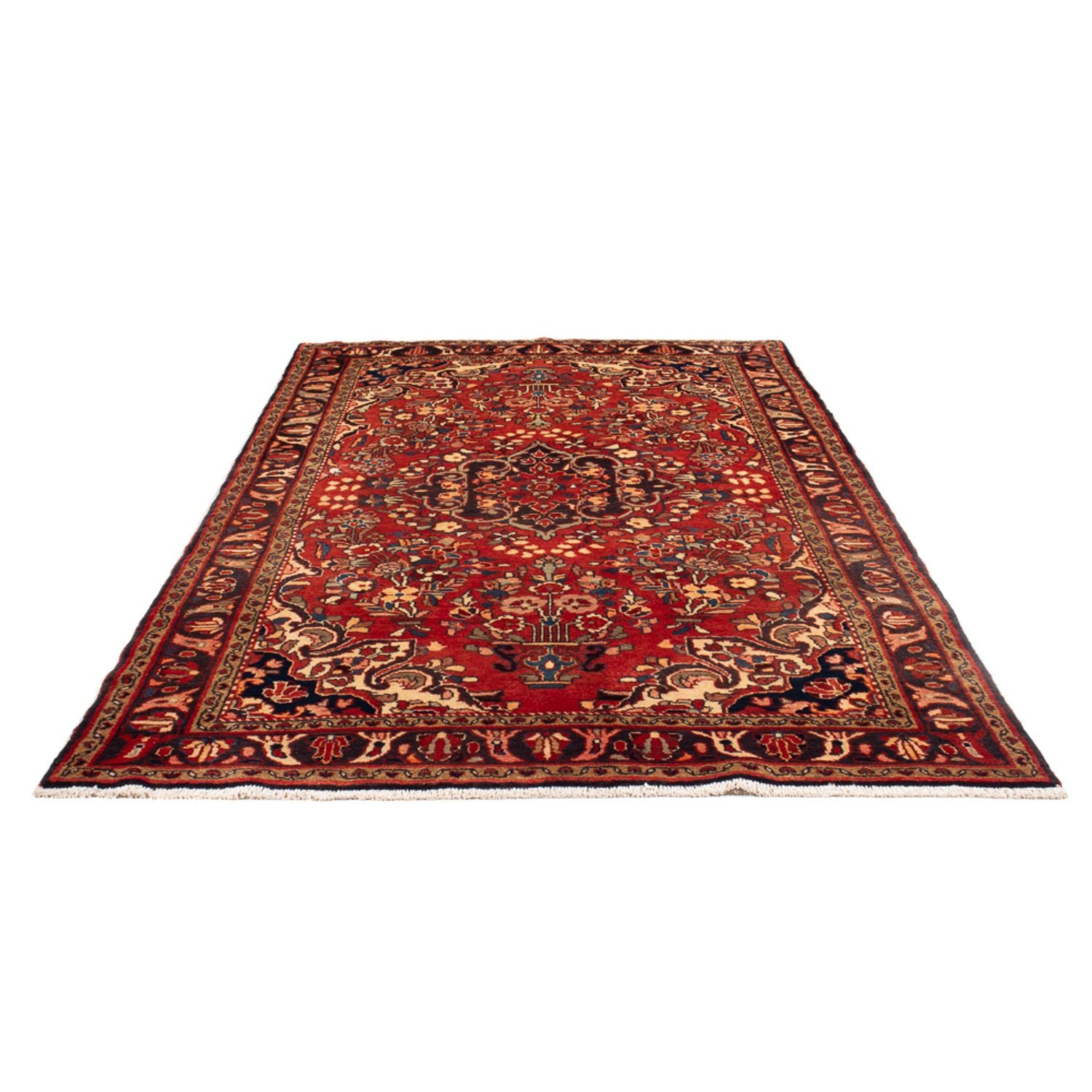 Alfombra persa - Nómada - Real - 241 x 150 cm - rojo