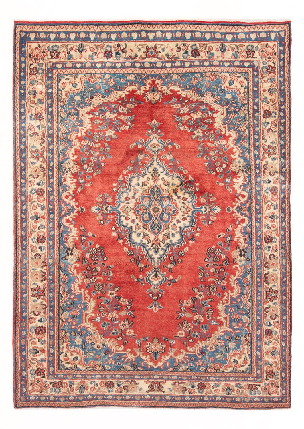 Alfombra persa - Nómada - Real - 198 x 129 cm - rojo