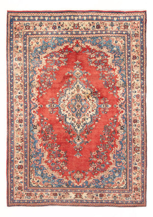 Alfombra persa - Nómada - Real - 198 x 129 cm - rojo