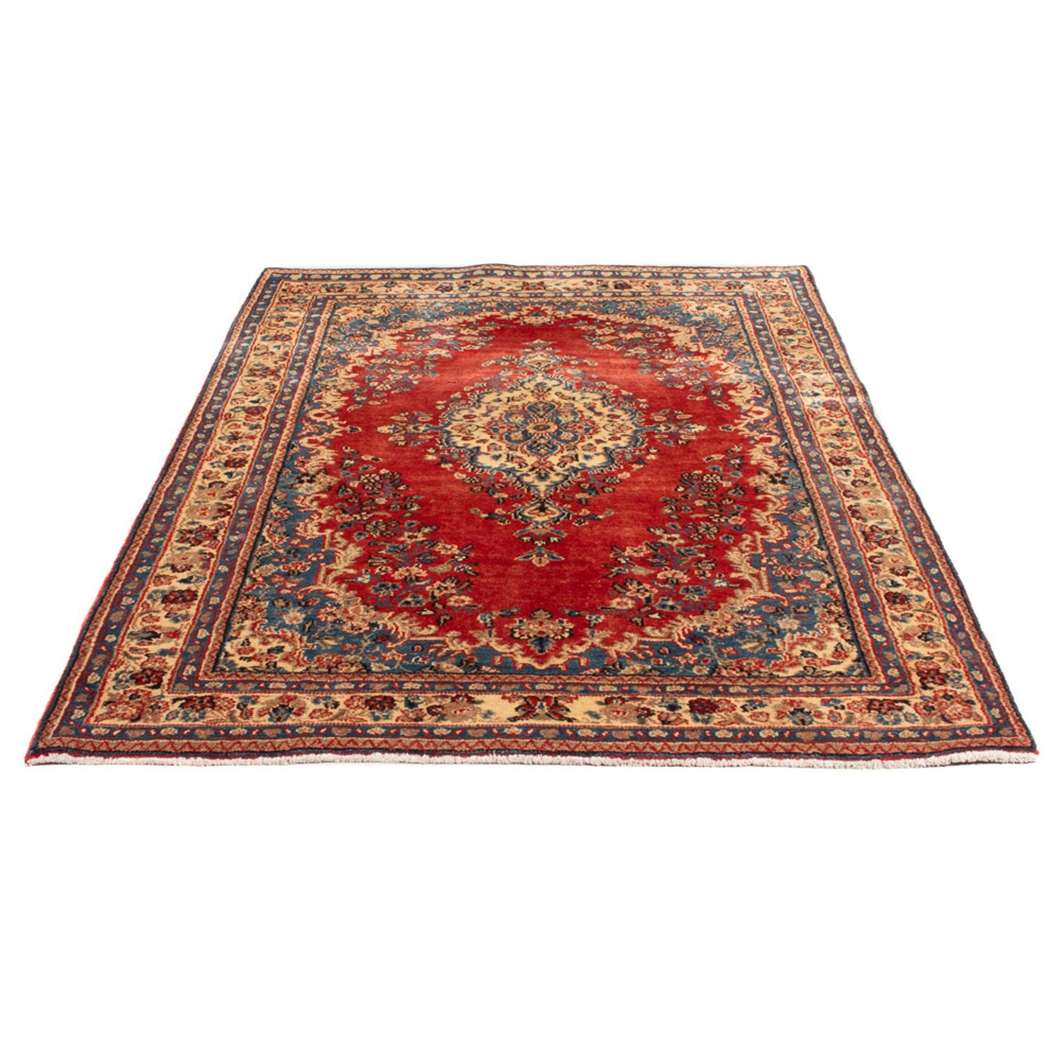 Alfombra persa - Nómada - Real - 198 x 129 cm - rojo